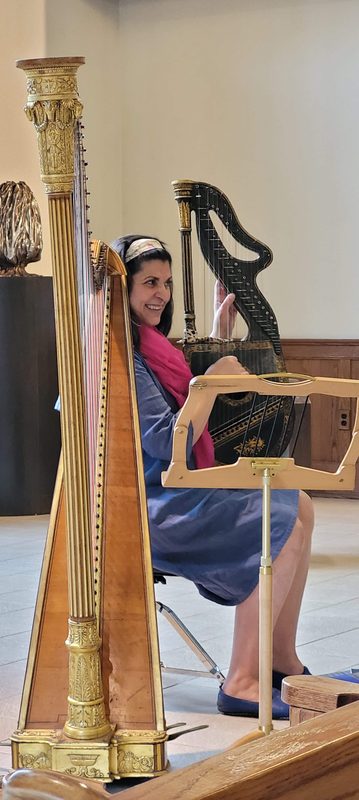 Historical single action and dital harp concert, NY