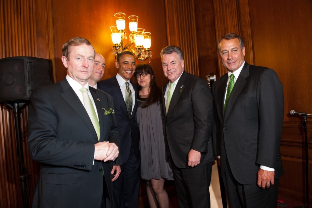 David O'Leary, Mia Theodoratus and guests at the Speaker's St. Patrick's Day lunch, March 2012
