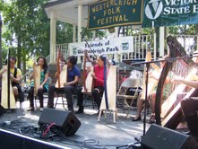 NYC Harp Orchestra harps at the Westerleigh Folk Festival